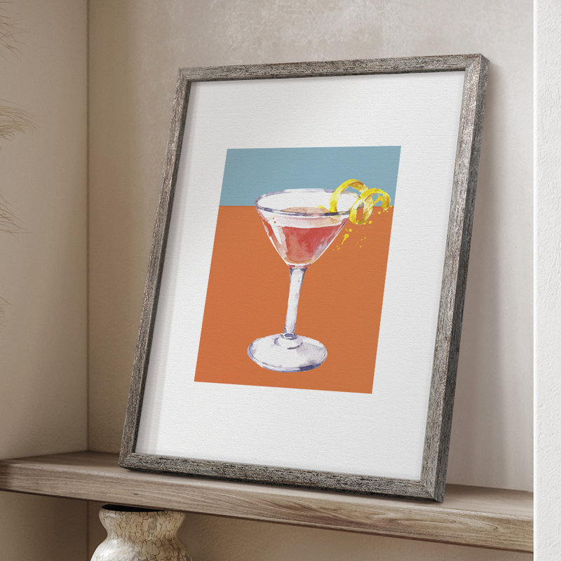 Neon Cosmo, reproduction encadrée - bois massif, H 15 po x l 12 po