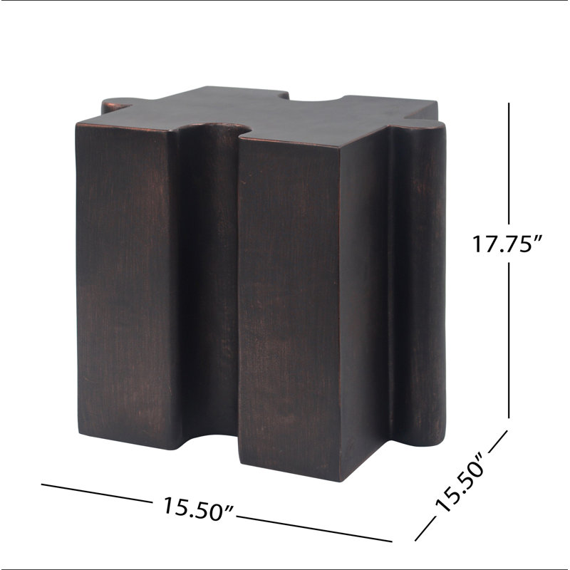 Table d'appoint casse-tête, table modulaire à bord concave MGO, Brown