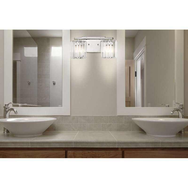Éclairage pour meuble-lavabo à DEL classique en métal / verre Caydie Prism, 2