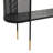Sykesville Metal Mesh Side Panel 1 Shelf Console Table with Open Centre Storage