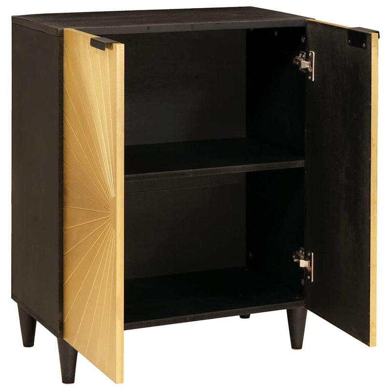 Solid Wood Rectangle Accent Cabinet