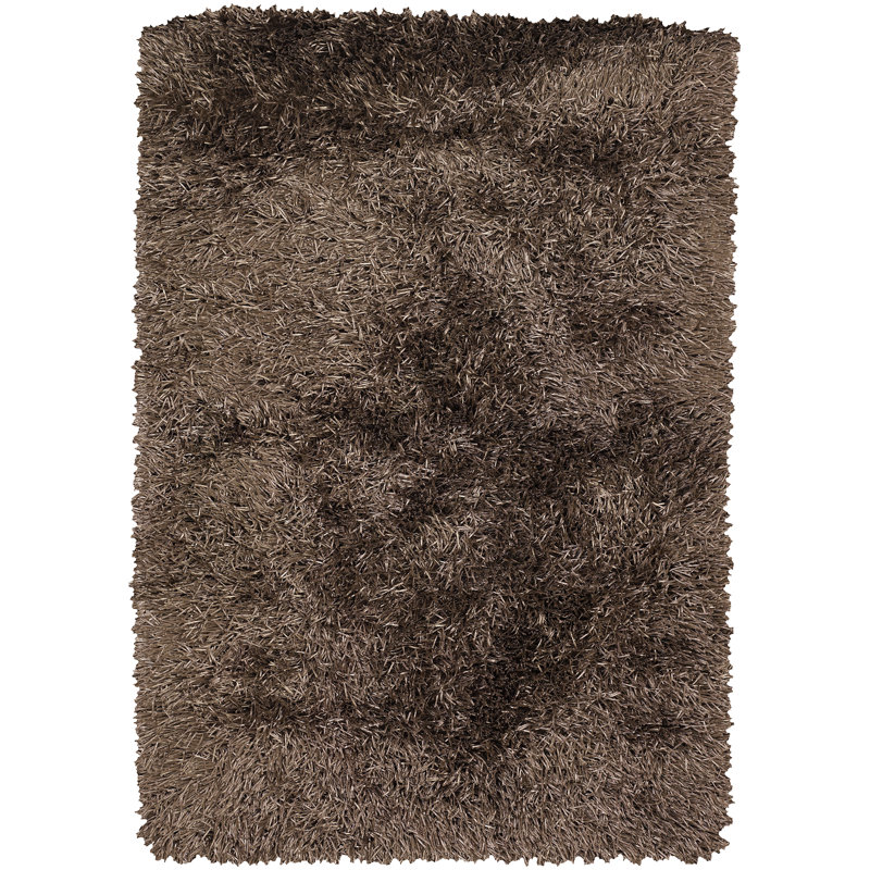 Hand Loomed Modern Area Rug in Taupe, Rectangle 7'9" x 10'6"