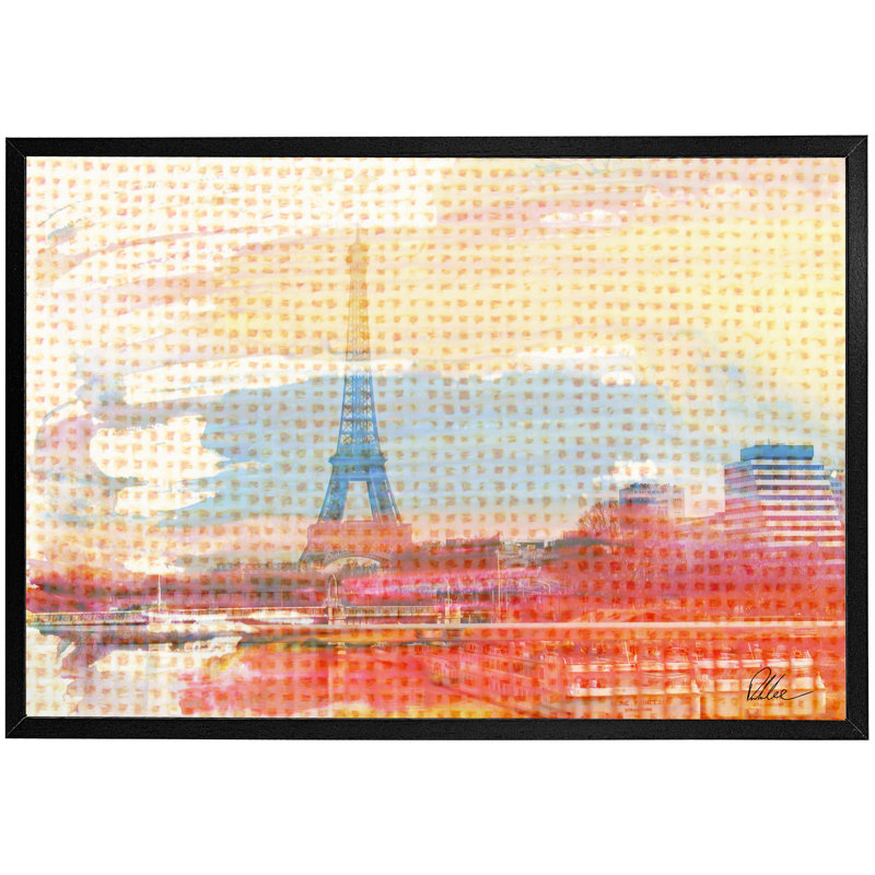 Hessian Paris - Single Picture Frame Print, Black, 51cm H x 76cm W x 4cm D