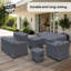 Lovall Rattan Wicker Patio Seating Group Cover