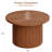 31.5" Round Coffee Table with Solid Wood Base-1401758435