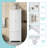 Space-saving Tall Storage Cabinet With Two Drawers For Bathroom Or Office-1947106296