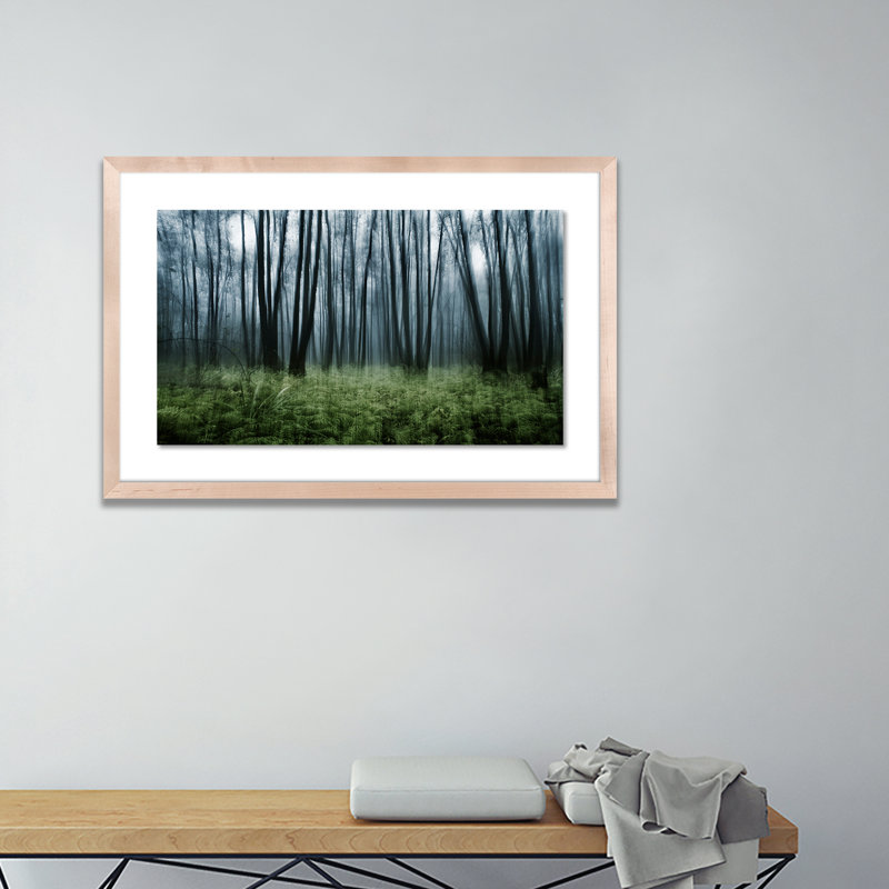 Eerie Trees IV Print by Jakob Wagner, 31" H x 48" W x 2.5" D, Natural