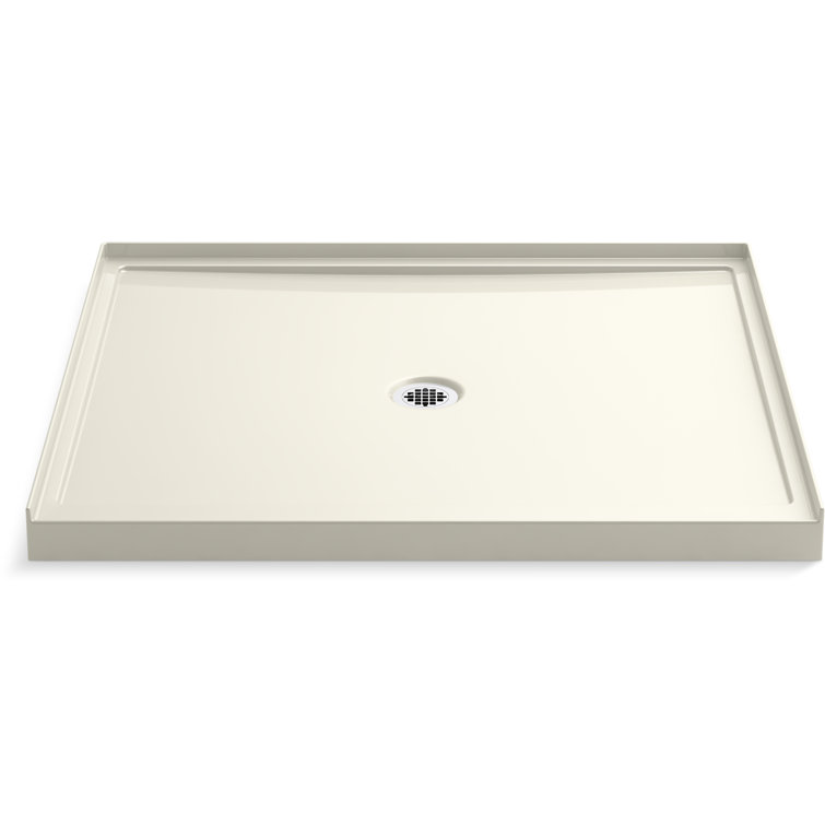 Rely 42" W x 4" D Single Threshold Shower Base with Center Drain