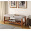 Banc en tissu gris clair Charla-1706292800