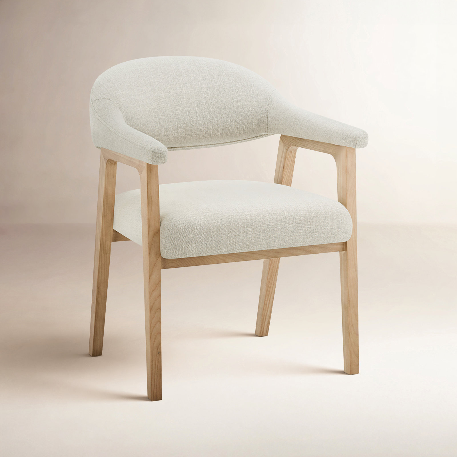 Rosswell Upholstered Dining Chair, Effie Linen Performance Linen