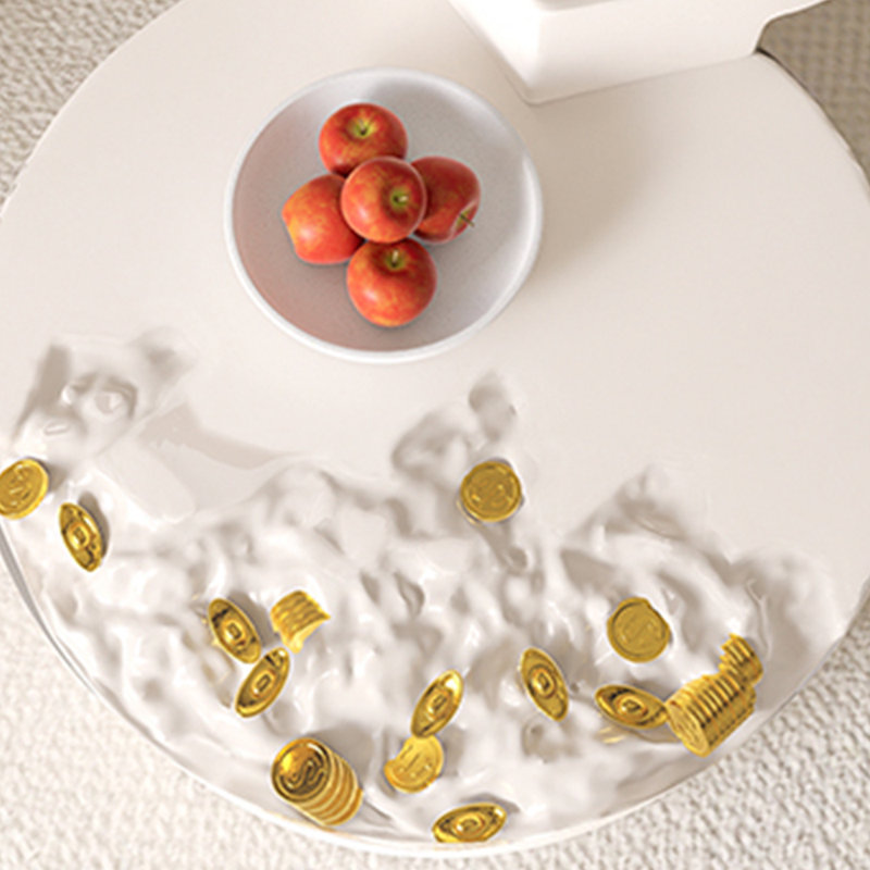 Table basse moderne, moderne et luxueuse, Blanc