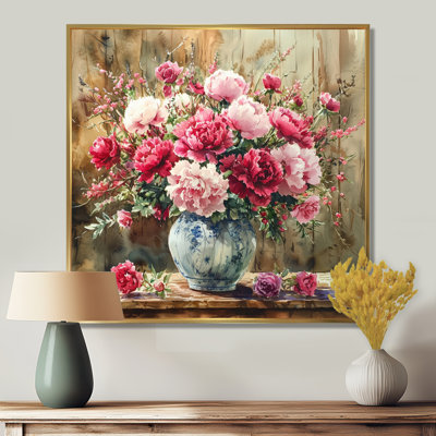 «Rustic Romance Bouquet Of Roses I», art mural large assorti