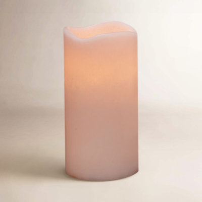 Mikasa Wavy Top LED Unscented Wax Pillar LED Candles