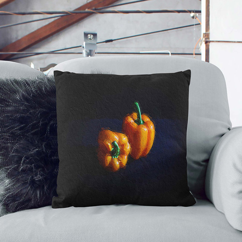 Square Throw Cushion, 40cm H x 40cm W x 15cm D, Black