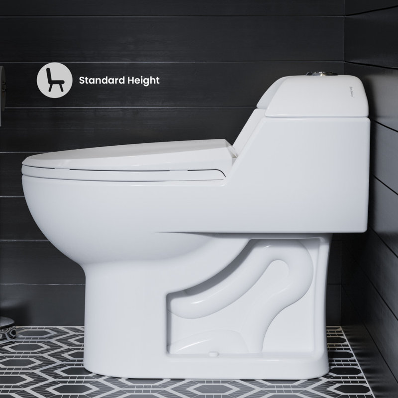 Château One-Piece Elongated Dual-Flush Toilet 1.1/1.6 gpf, Cotton White