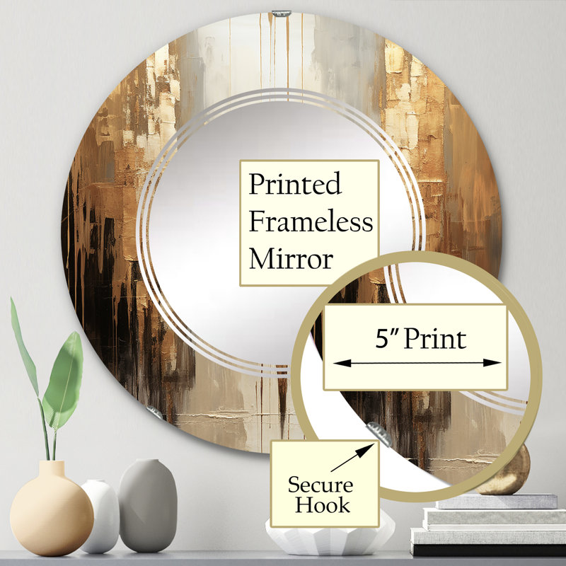Miroir mural rond Truc, 24 po x 24 po