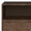 Bibliothèque basse Chase 30 "en bois d'acacia massif et métal avec tablettes ouvertes et structure en métal