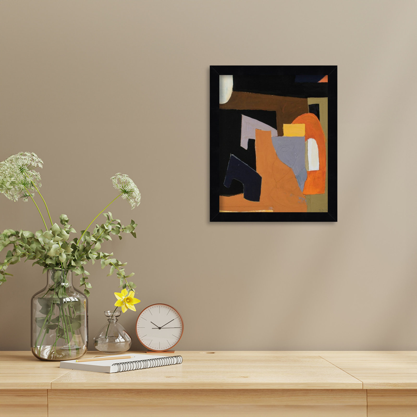 Solano "The Olive Press Room" Print, 13" H x 11" W, Black