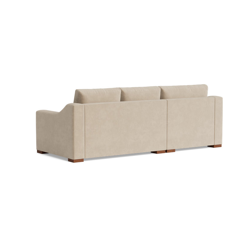 Lucca Sectional, Left Hand Facing, Velvet - Beige