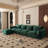 Minarik 4-Seat Chenille Fabric Upholstered Sectional Sofa With Ottoman-231248842