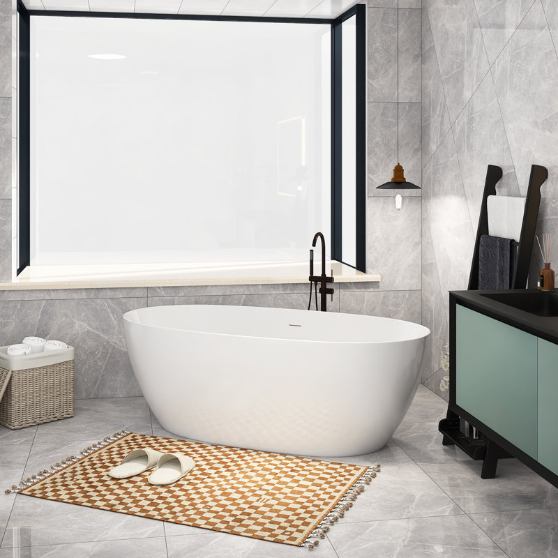 67'' x 32.3'' Soaking Acrylic Bathtub