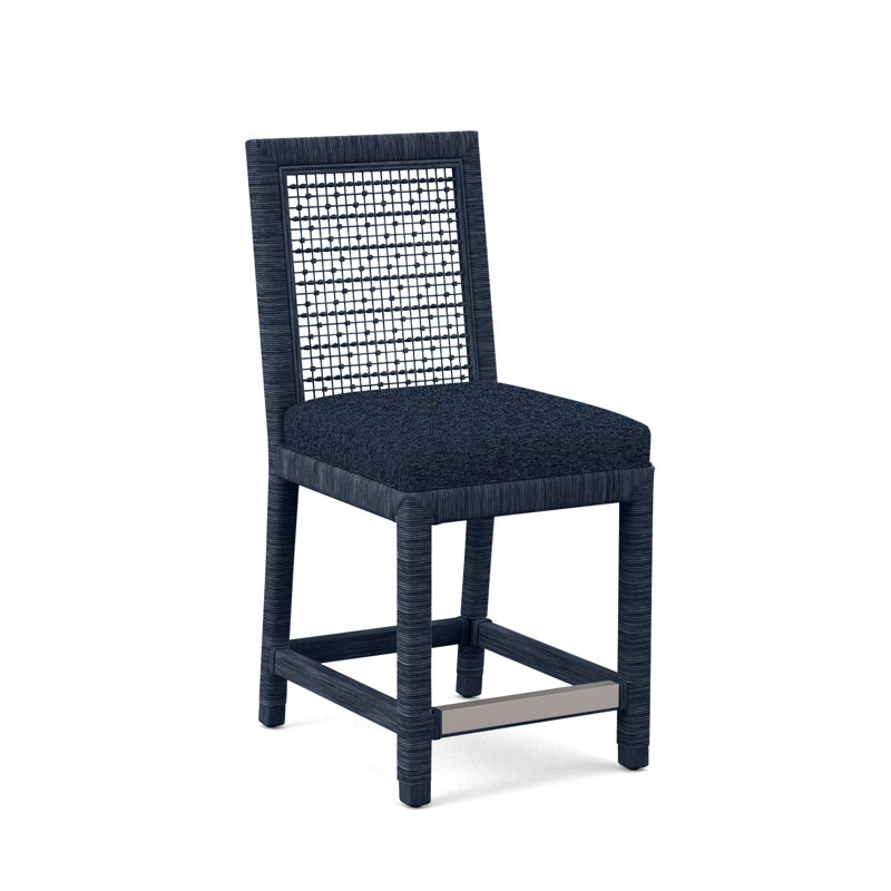 Tabouret de comptoir 24 po Scotia Glinda, Bleu marine de base; 0317-61, Marine