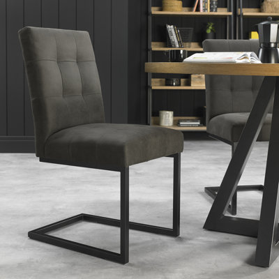 Phillippi 50cm H Tufted Polyester Blend Upholstered Cantilever Chair