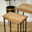 Ensemble de 2 tables d'appoint en métal brun 25 po