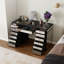 Ninian Vanity Dressing Table with 13-Drawers Glass top 130cm Wide-1409239131
