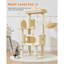 Arbre à chat, tour à chat de 48,8 pouces pour chats d'intérieur, 2 luxueux condo pour chat avec grands paniers suspendus réglables et grand perchoir luxueux MS029LM-1805055603