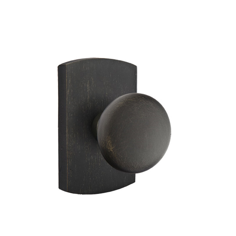 Ensemble de faux boutons Emtek avec rosette Sandcast # 4 et bouton Winchester, Bronze moyen