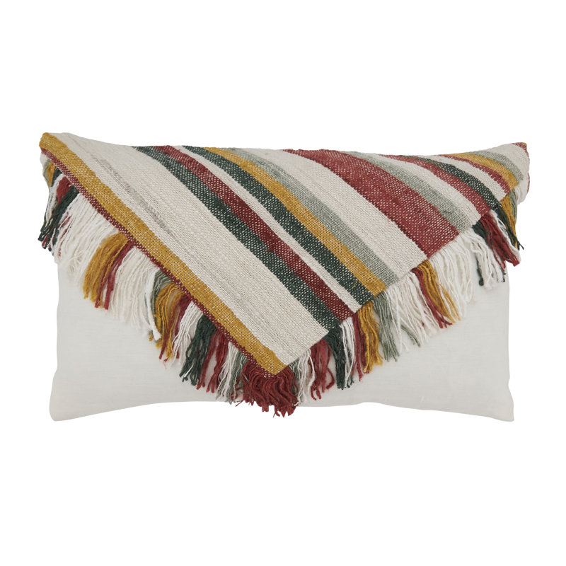 Multicolor Cotton Fringe Fantasy Throw Pillow