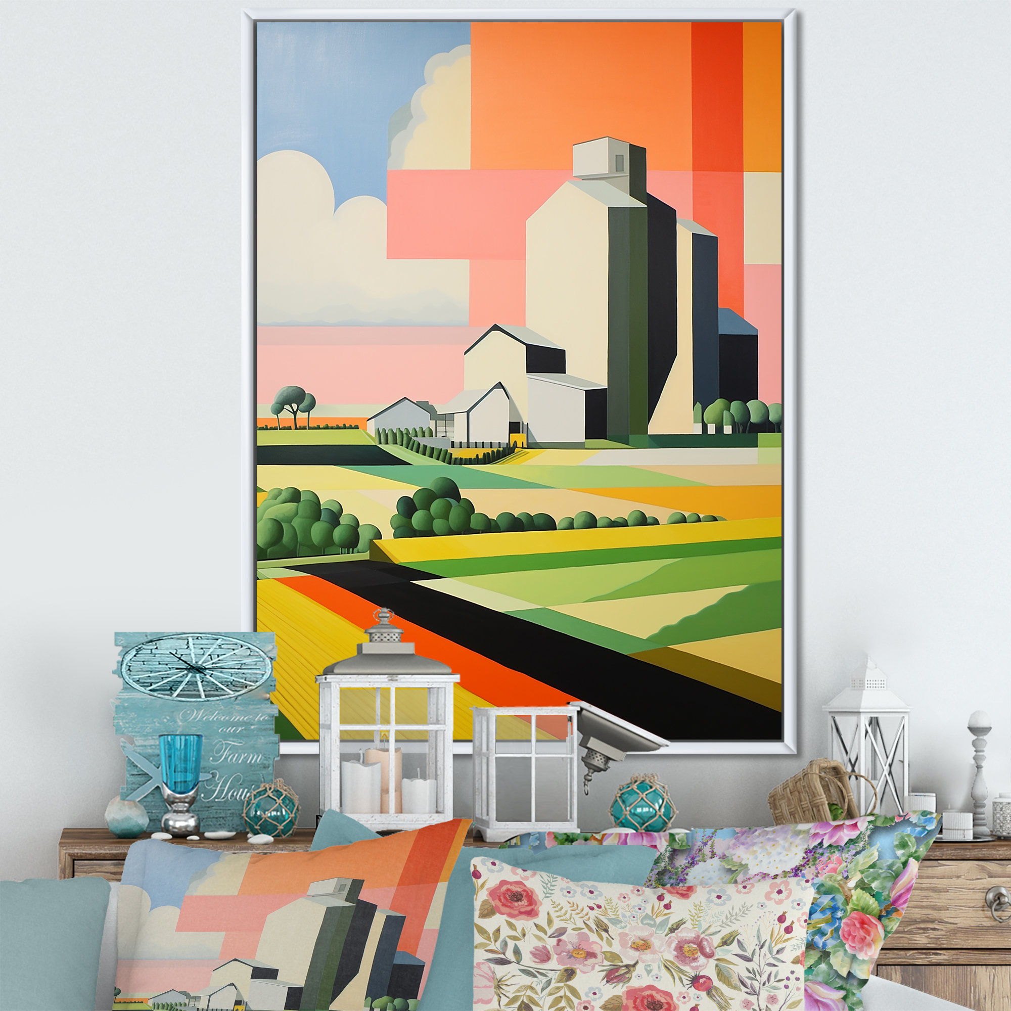 Winston Porter Tarquility In The Countryside II - Farm Wall Art Living ...