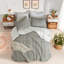 Ensembles de literie gris ultra doux, édredon en polyester avec design Sherpa réversible pour une utilisation confortable à la maison