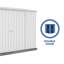 Remise de jardin en acier galvanisé l 10 pi x P 2,5 po Absco Space Saver Surfmist-111668645