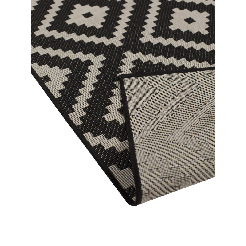 Tapis décoratif noir Furnish My Place, Rectangle 5 pi 3 po x 7 pi 6 po