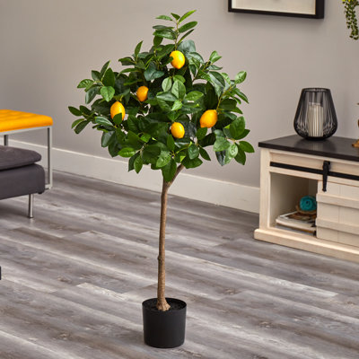48'' Faux Lemon Tree in Pot