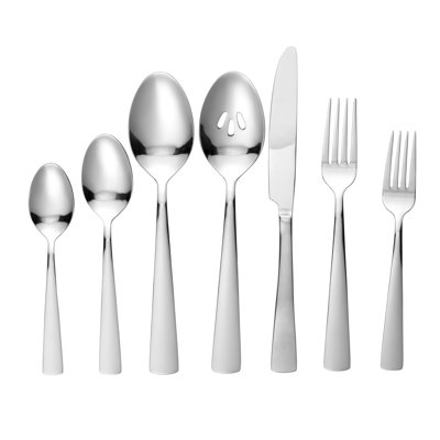 Ensemble de couverts 42 pièces en acier inoxydable Lorren Home Trends, service pour 8 personnes, va au lave-vaisselle