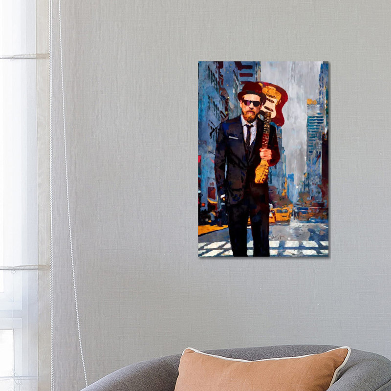 Rebel In A Suit - Wrapped Canvas Painting, 66.04 cm H x 45.72 cm W x 3.175 cm D