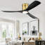 Ventilateur de plafond standard à 3 pales de 52 po avec télécommande et lumière DEL, brise silencieuse pour toutes les saisons-698273708-698273710