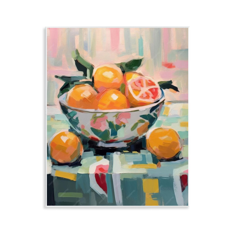  Art mural sur plaque de cuisine oranges par LSR Design Studio