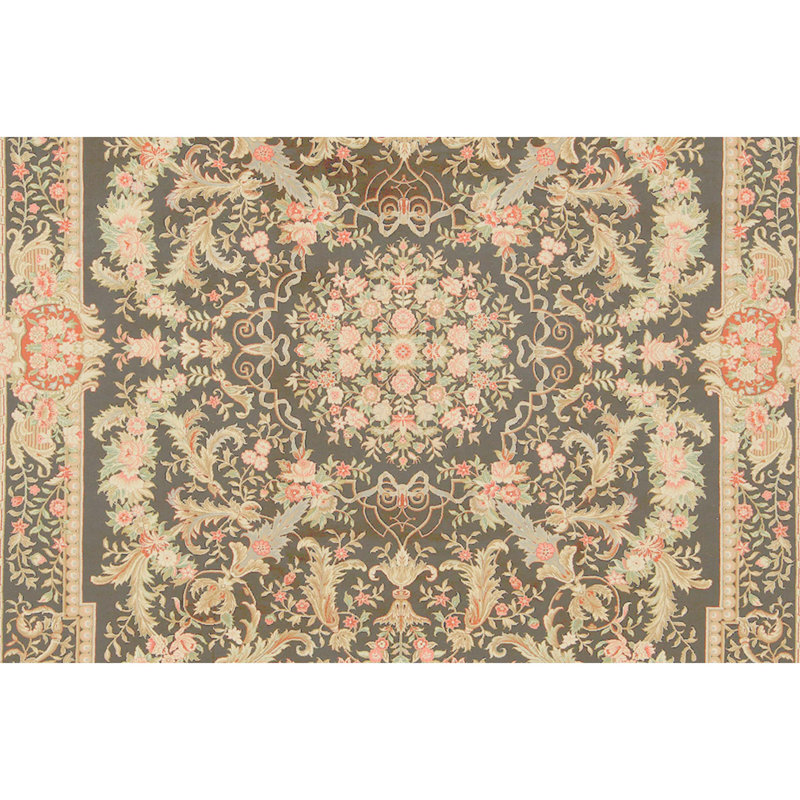 Handmade Silk and Wool Area Rug