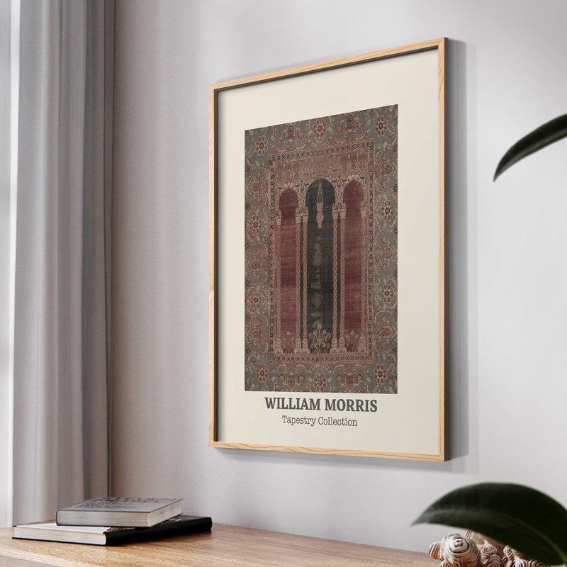 William Morris, reproduction d'art encadrée, Naturel, H 14 po x l 11 po