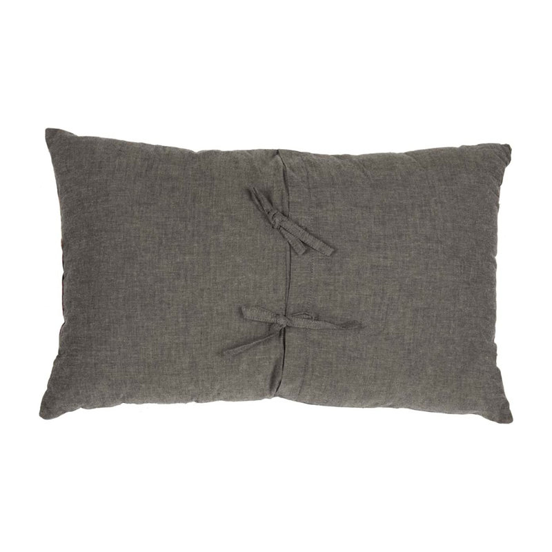 Cumberland Gray Cotton Moose Applique Rectangular Throw Pillow