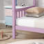 Lit simple en bois d'hévéa avec espace et cadre sous le lit-695511658