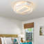 Ventilateur de plafond sans lame à DEL de 20 po avec télécommande - plafonnier encastré moderne avec circulation d'air et luminosité réglable pour le salon, la salle à manger ou la chambre à coucher, moteur silencieux / 6 vitesses / courant contin