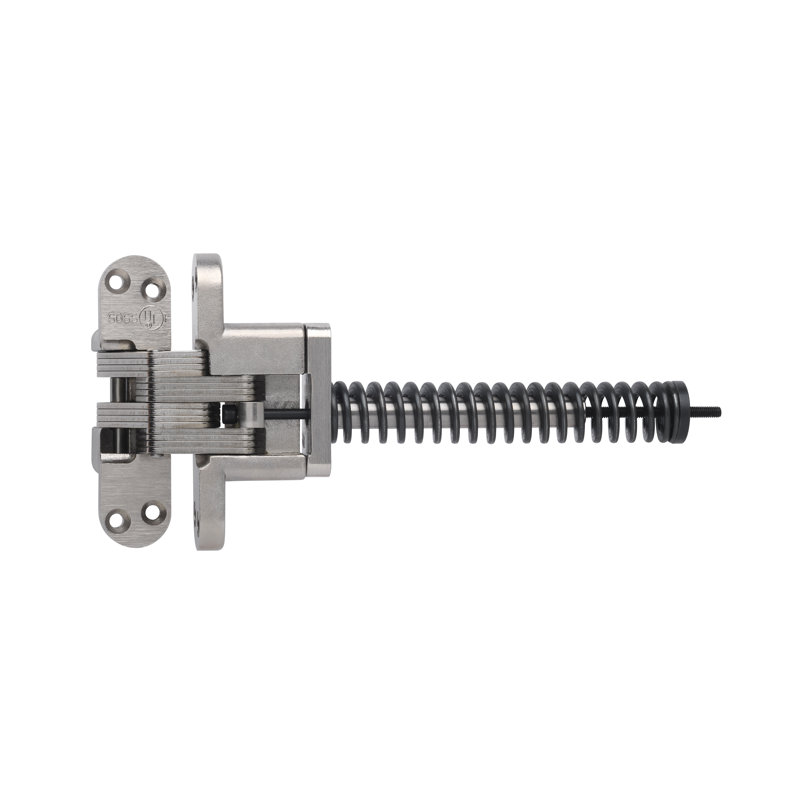 Charnière de porte simple invisible 4,6 po x l 9,01 po, Acier, Nickel satiné