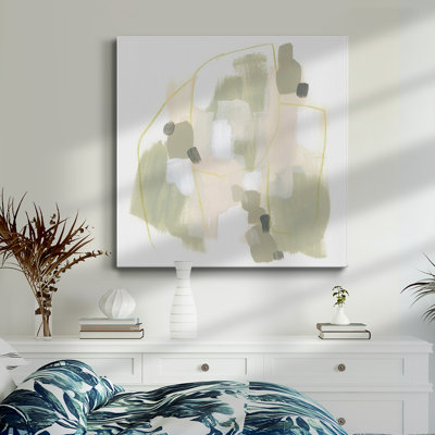 Toile tendue avec châssis Sage Cartographie III-Premium - prête à être accrochée
