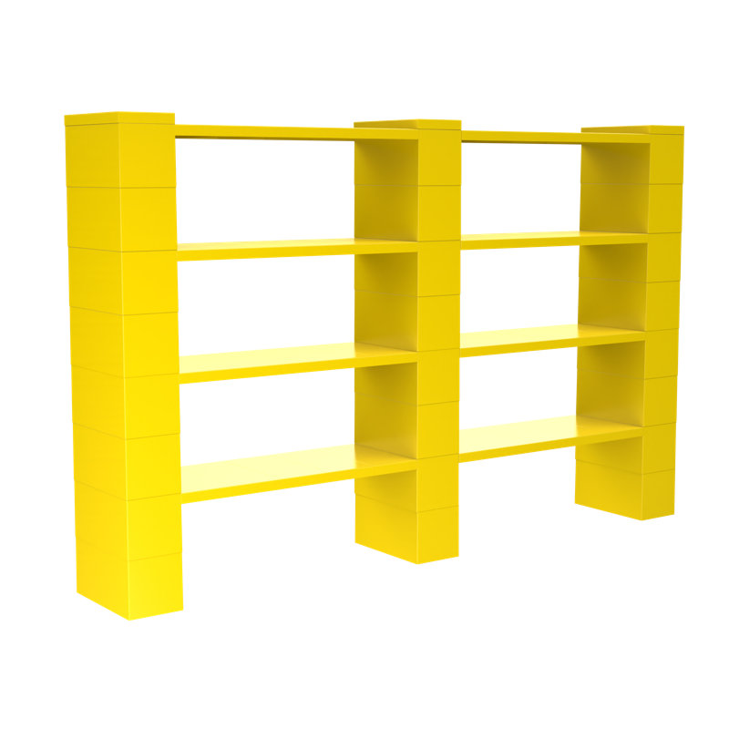 EverBlock 4 Level Double Shelving Kit, Yellow