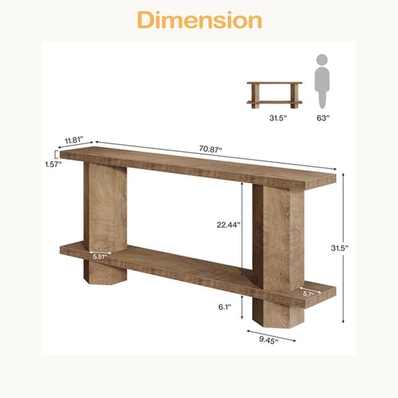 2-Tier Bedside Table,Sofa Table,Console Table,Hallway Table
